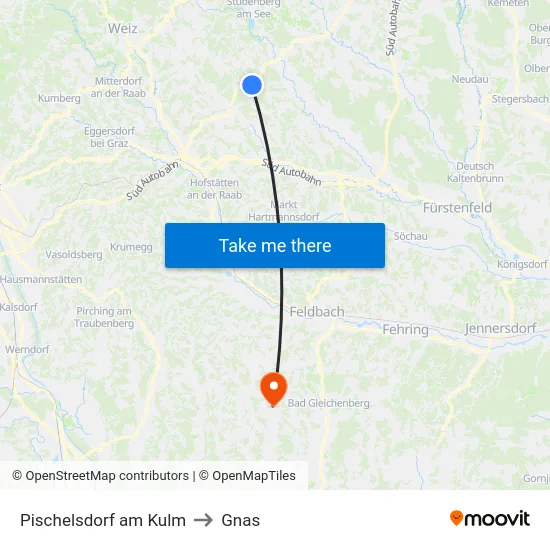 Pischelsdorf am Kulm to Gnas map