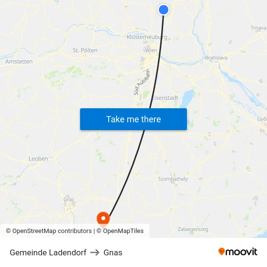 Gemeinde Ladendorf to Gnas map