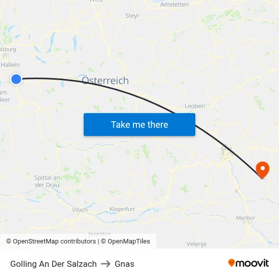 Golling An Der Salzach to Gnas map