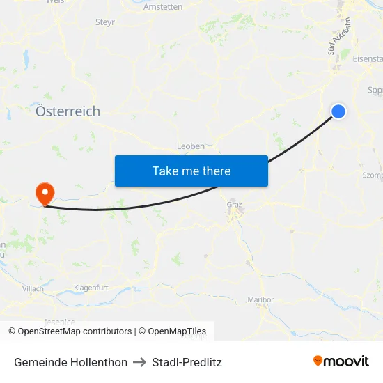 Gemeinde Hollenthon to Stadl-Predlitz map