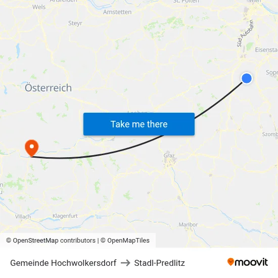 Gemeinde Hochwolkersdorf to Stadl-Predlitz map