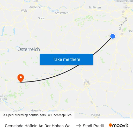 Gemeinde Höflein An Der Hohen Wand to Stadl-Predlitz map