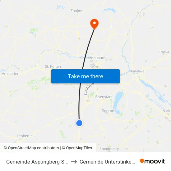 Gemeinde Aspangberg-St.Peter to Gemeinde Unterstinkenbrunn map