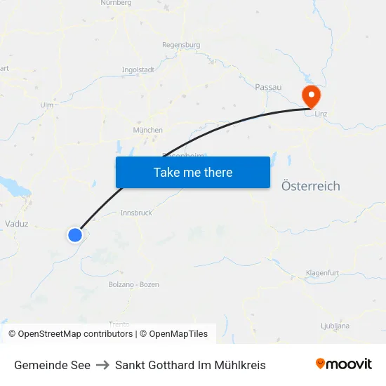 Gemeinde See to Sankt Gotthard Im Mühlkreis map