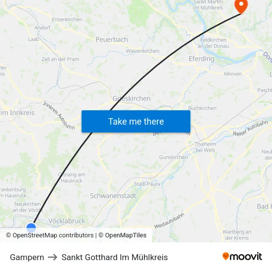 Gampern to Sankt Gotthard Im Mühlkreis map