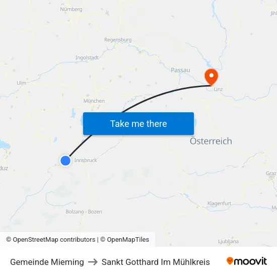 Gemeinde Mieming to Sankt Gotthard Im Mühlkreis map