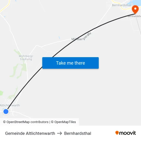 Gemeinde Altlichtenwarth to Bernhardsthal map