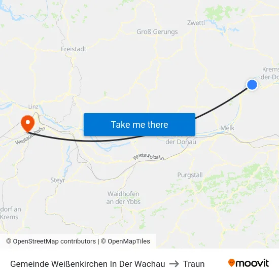 Gemeinde Weißenkirchen In Der Wachau to Traun map