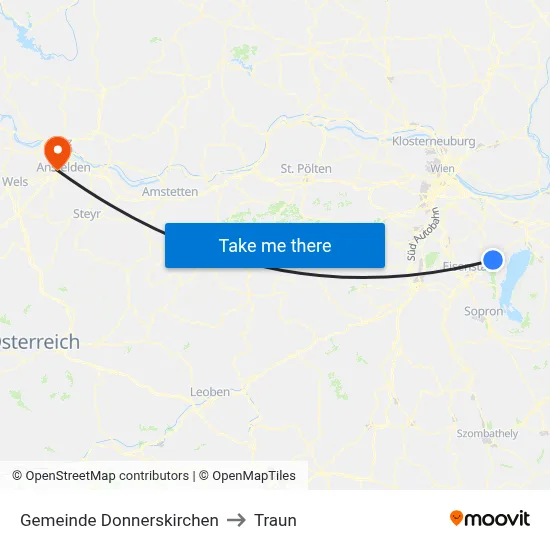 Gemeinde Donnerskirchen to Traun map