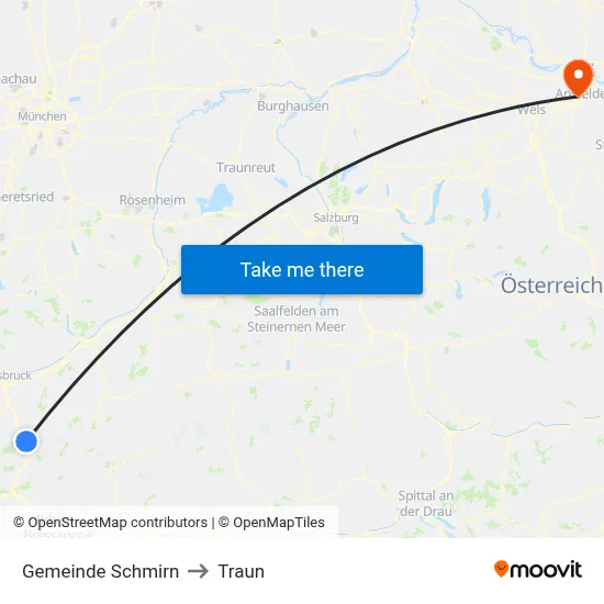 Gemeinde Schmirn to Traun map