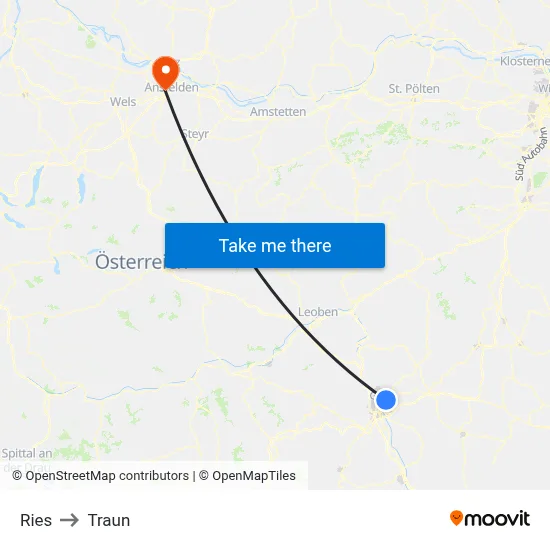 Ries to Traun map