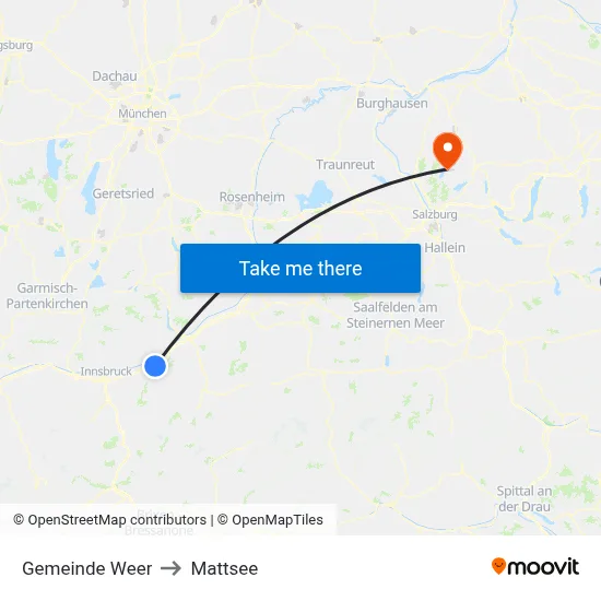 Gemeinde Weer to Mattsee map
