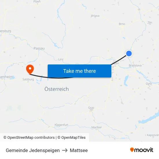 Gemeinde Jedenspeigen to Mattsee map