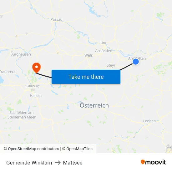 Gemeinde Winklarn to Mattsee map
