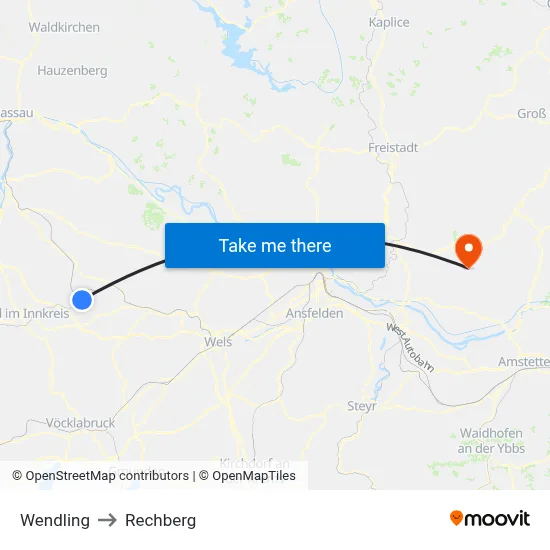 Wendling to Rechberg map