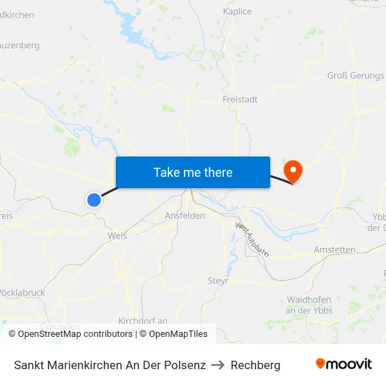 Sankt Marienkirchen An Der Polsenz to Rechberg map