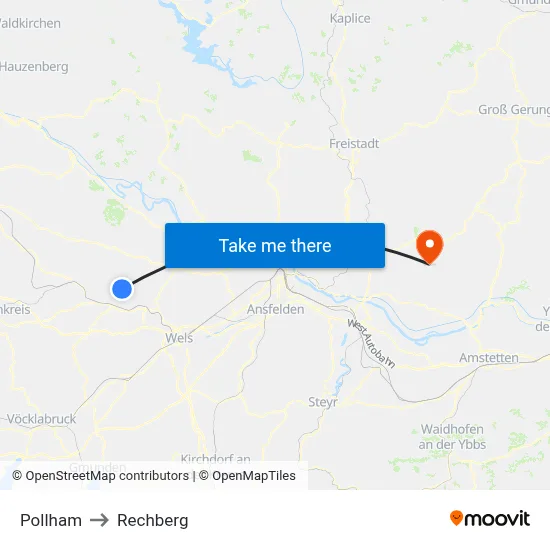 Pollham to Rechberg map