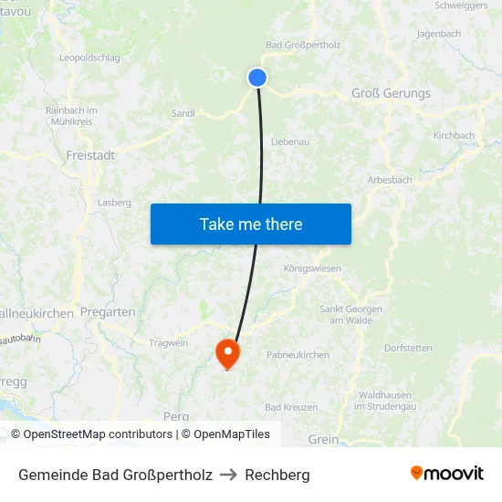 Gemeinde Bad Großpertholz to Rechberg map