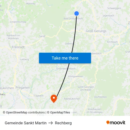 Gemeinde Sankt Martin to Rechberg map
