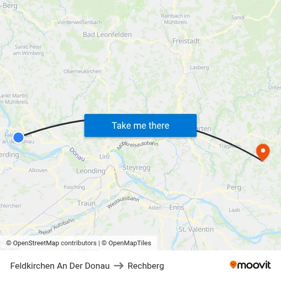 Feldkirchen An Der Donau to Rechberg map