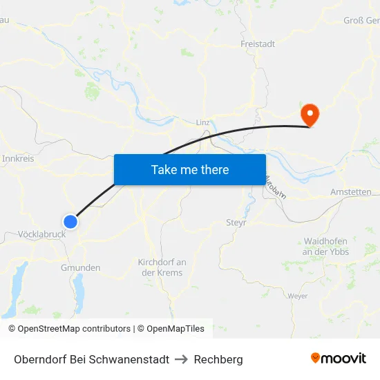 Oberndorf Bei Schwanenstadt to Rechberg map