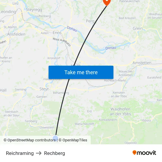 Reichraming to Rechberg map
