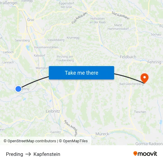 Preding to Kapfenstein map