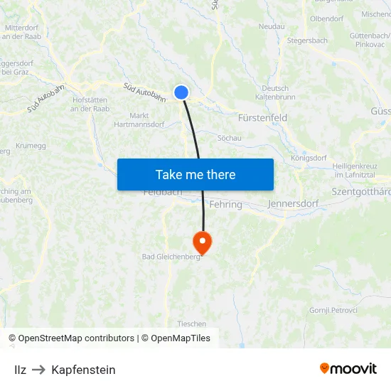 Ilz to Kapfenstein map