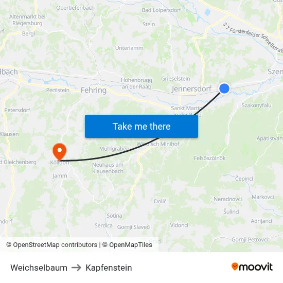 Weichselbaum to Kapfenstein map