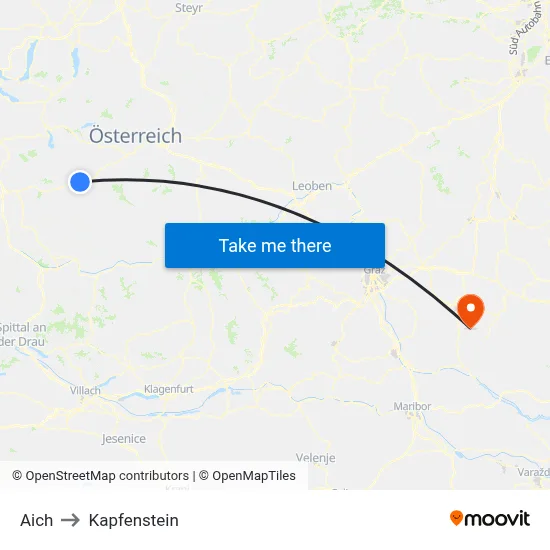 Aich to Kapfenstein map