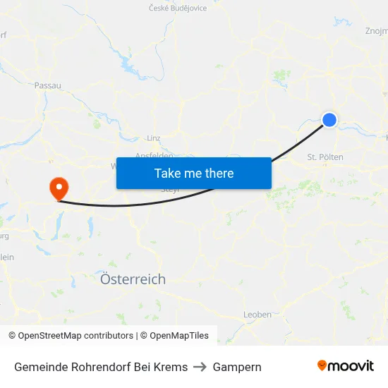 Gemeinde Rohrendorf Bei Krems to Gampern map