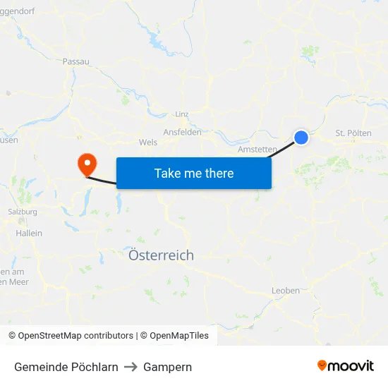 Gemeinde Pöchlarn to Gampern map