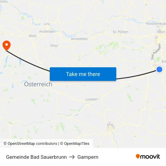Gemeinde Bad Sauerbrunn to Gampern map