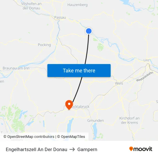 Engelhartszell An Der Donau to Gampern map