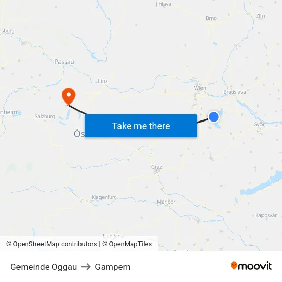 Gemeinde Oggau to Gampern map