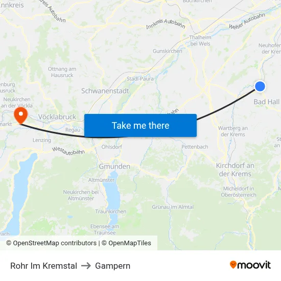 Rohr Im Kremstal to Gampern map