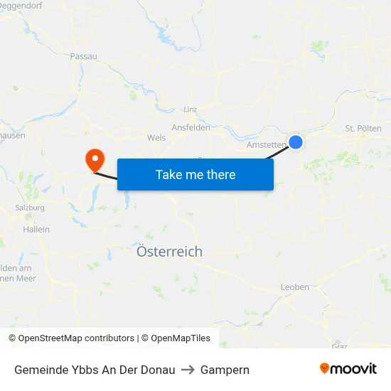 Gemeinde Ybbs An Der Donau to Gampern map