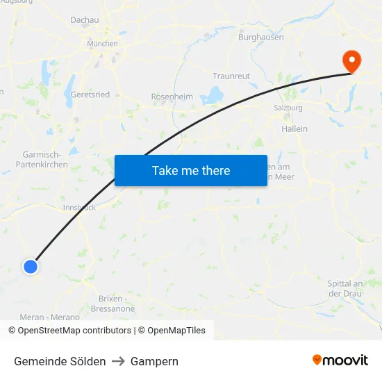 Gemeinde Sölden to Gampern map