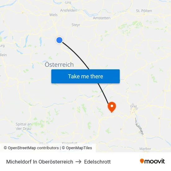 Micheldorf In Oberösterreich to Edelschrott map