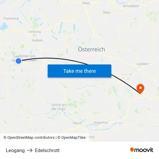 Leogang to Edelschrott map