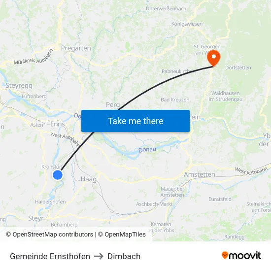 Gemeinde Ernsthofen to Dimbach map