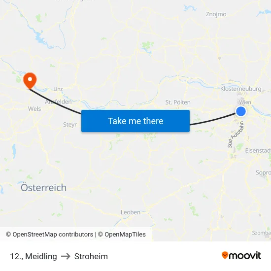 12., Meidling to Stroheim map