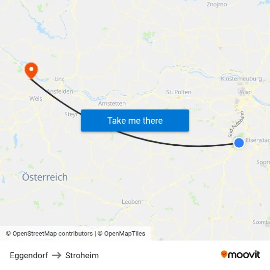 Eggendorf to Stroheim map
