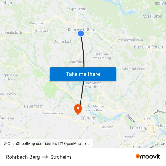 Rohrbach-Berg to Stroheim map