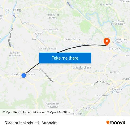 Ried Im Innkreis to Stroheim map