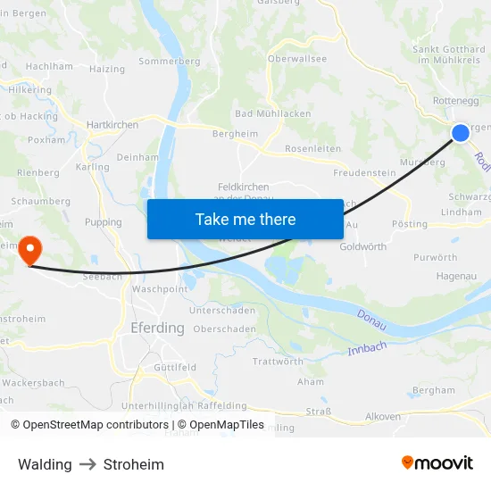 Walding to Stroheim map