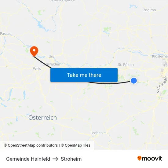Gemeinde Hainfeld to Stroheim map