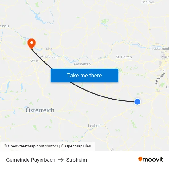 Gemeinde Payerbach to Stroheim map