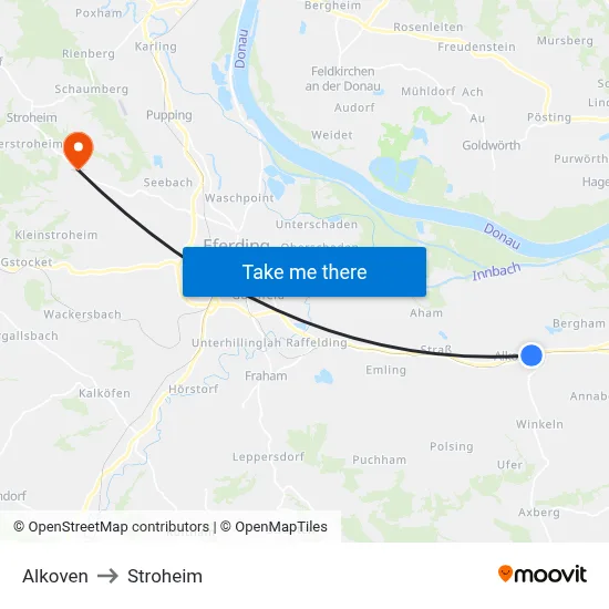 Alkoven to Stroheim map