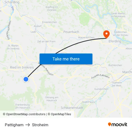 Pattigham to Stroheim map